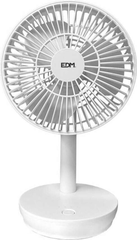 Table Fan EDM White 4 W 16,5 x 18,5 cm Rechargeable USB