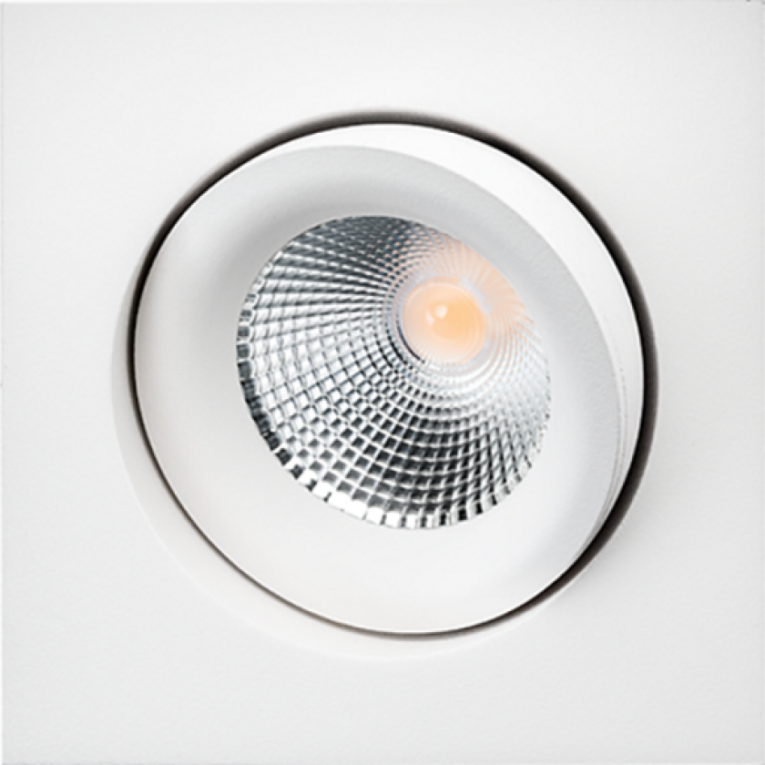 SG Junistar Lux Square innfelt downlight, 2700K
