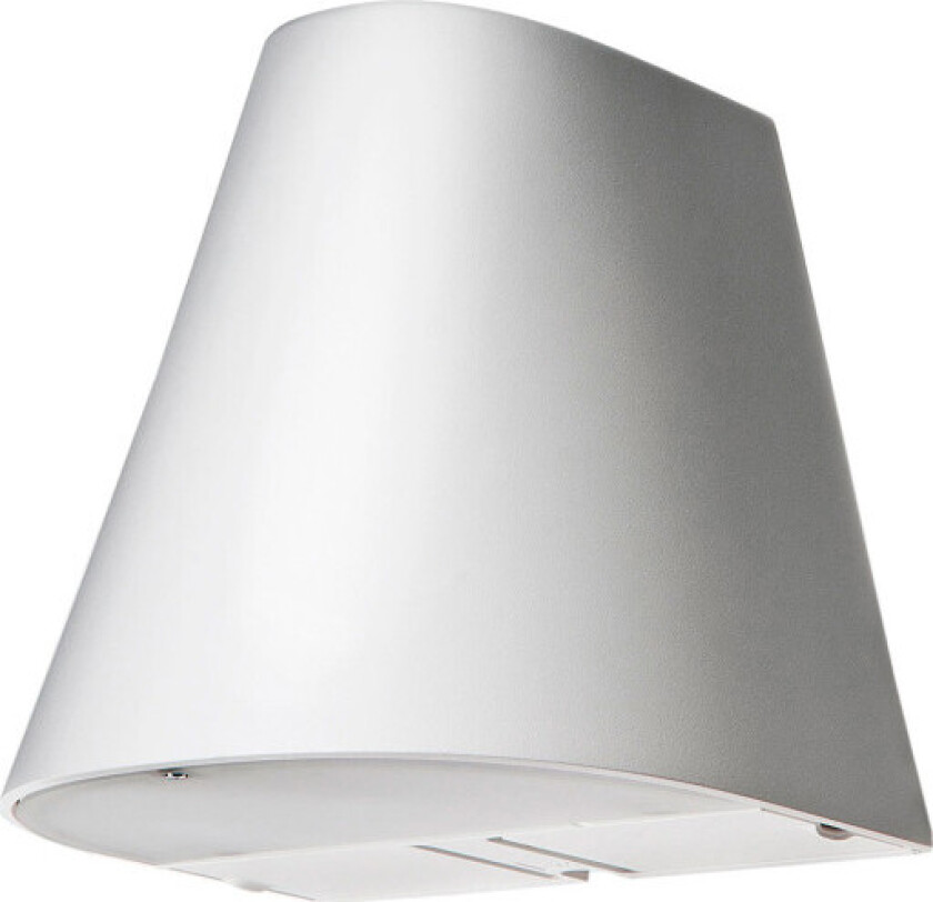 SG Spike utendørs vegglampe med skumringssensor, hvit