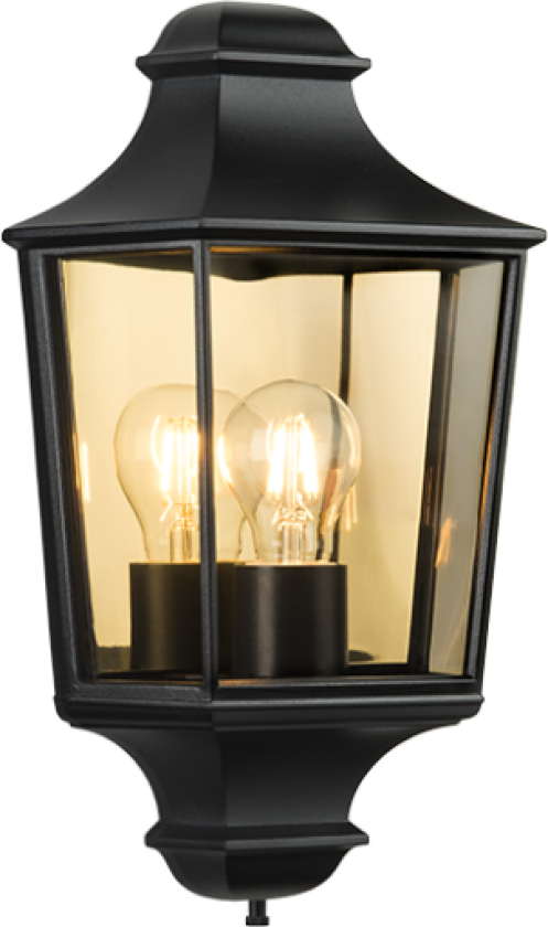 SG Hamlet utendørs vegglampe, 2700K, sort