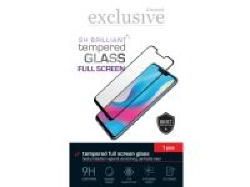 Full Screen Glass - Skjermbeskyttelse for mobiltelefon - glass - rammefarge svart - for Nokia XR21