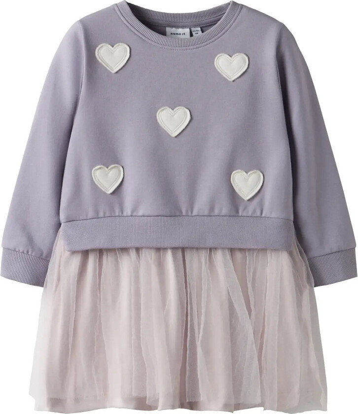 Nmfbianja Sweat Dress Bru - Purple - 122