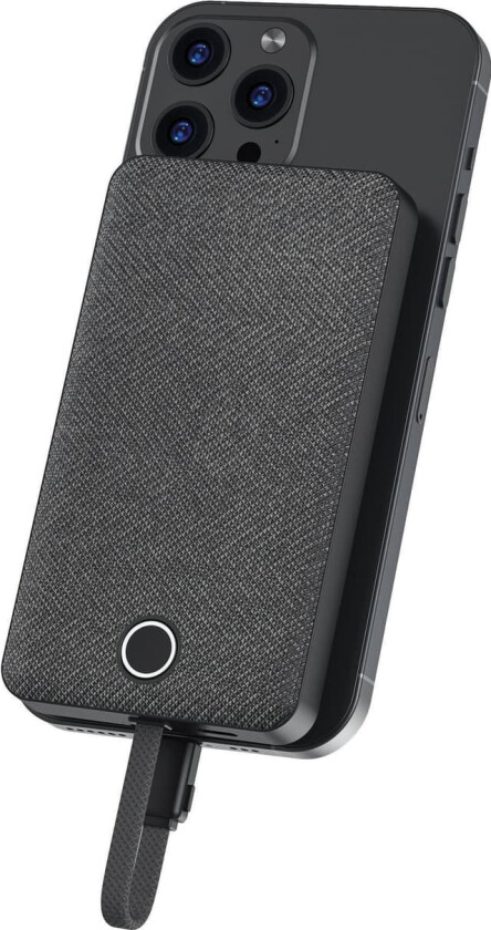10000mAh trådløs powerbank (sort)