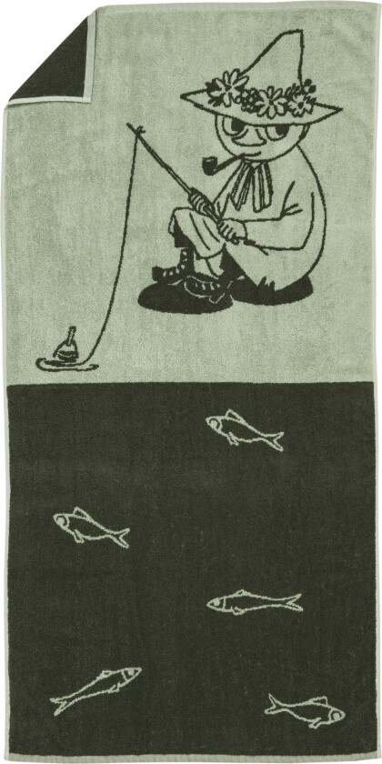 Moomin Badehåndkle Snusmumrikken 70x140 Cm - Håndklær & Badelaken Bomull Grønn - 1082561