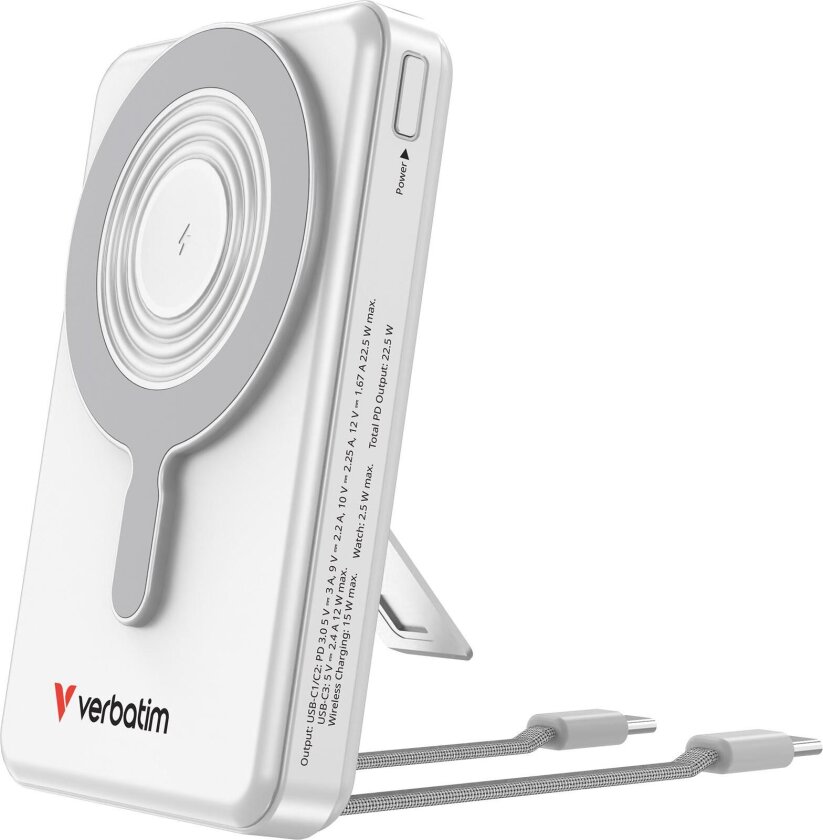 Charge'n'Go 2C & Display Power Bank 10000 mAh Silver