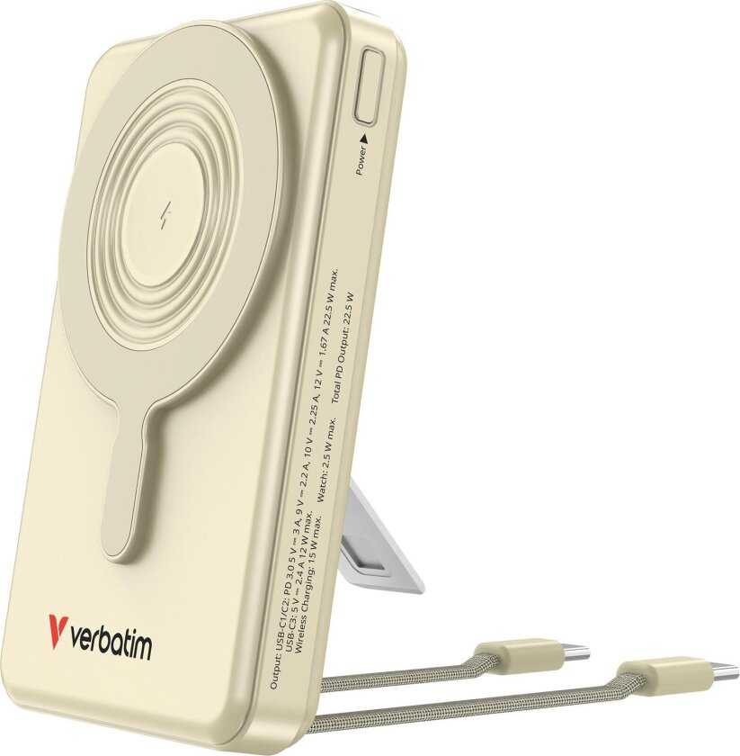 Charge'n'Go 2C & Display Power Bank 10000 mAh Gold