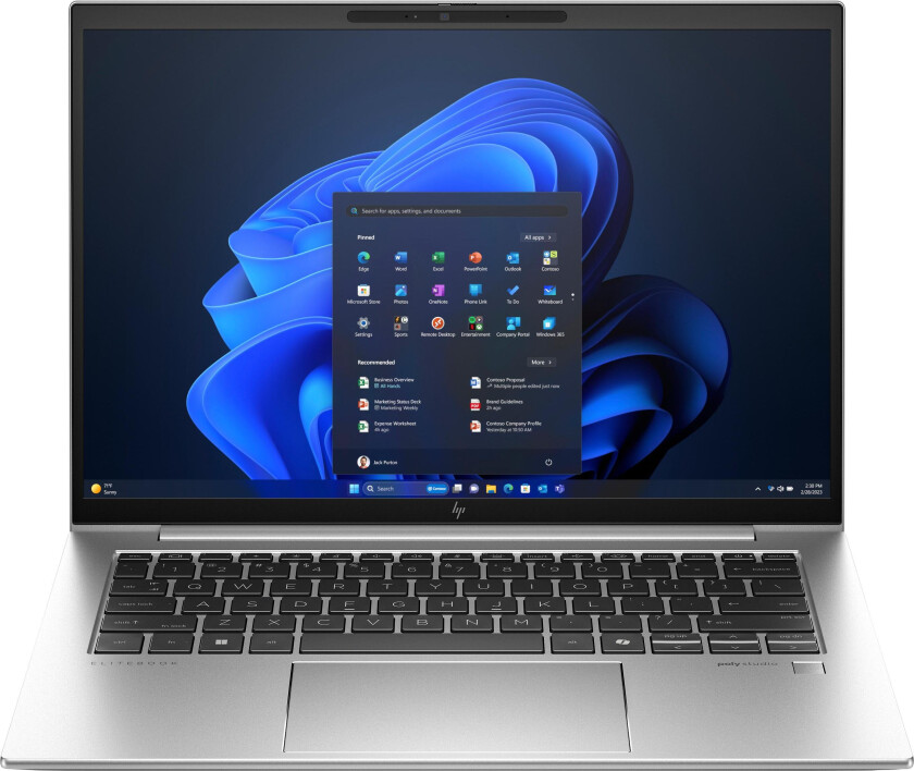 EliteBook G11 AMD Ryzen™ 5 8540U Laptop 35,6 cm (14") WUXGA 16 GB DDR5-SDRAM 512 GB SSD Wi-Fi 6E (802.11ax) Windows 11 Pro AI PC Silber