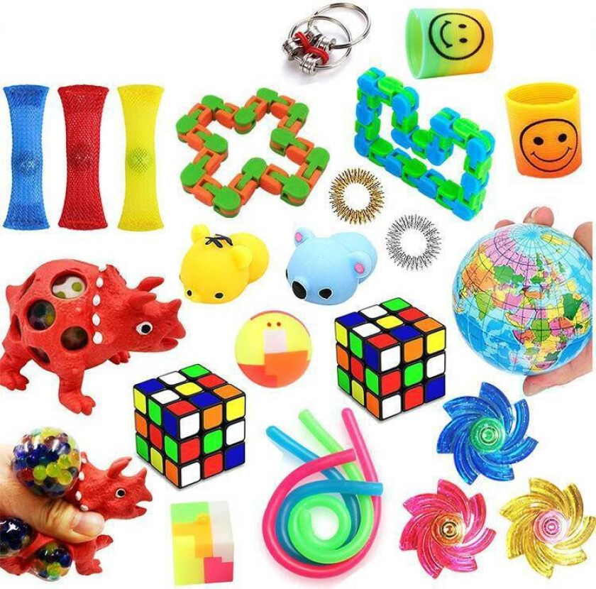 Favor 74stk Fidget Set Pack for Kids Pop it Stress ball