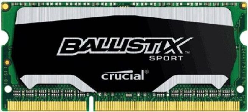 Ballistix Sport - DDR3 - 4 GB - SO DIMM 204-pin - 1600 MHz / PC3-12800 - CL9 - 1.35 V - ikke-bufret - ikke-ECC