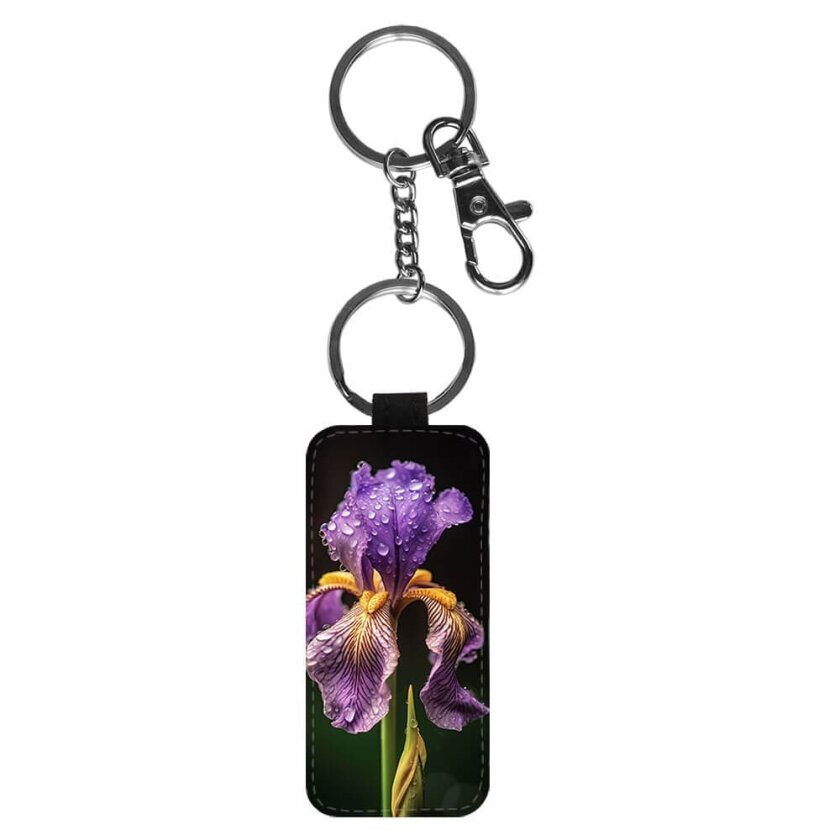 Blomst Lilla Iris Nøkkelring