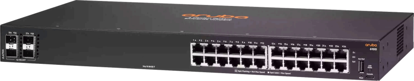 HPE Aruba 6100 24G 4SFP+ Switch - switch - 28 porter - Styrt - rackmonterbar