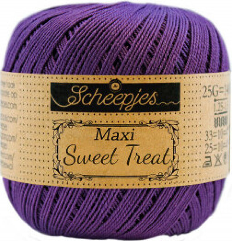 Maxi Sweet Treat Garn Unicolor 521 Dyp Fiolett