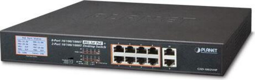 GSW-1820VHP - switch - 16 porter - rackmonterbar