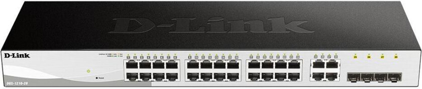 Web Smart DGS-1210-28 - switch - 24 porter - Styrt - rackmonterbar