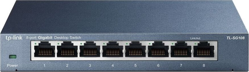 TL-SG108 8-port Metal Gigabit Switch - switch - 8 porter - ikke-styrt