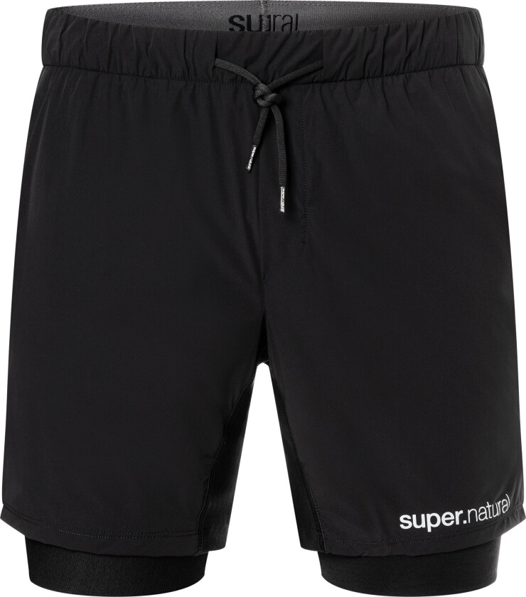 Men's Double Layer Shorts Jet Black S, Jet Black