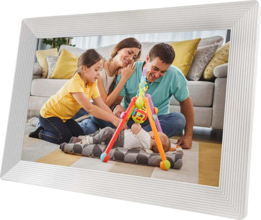 Frameo 10.1" digital fotoramme hvit, 1280x800 IPS touch