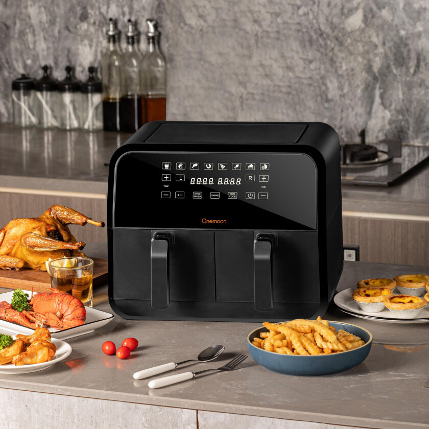 D8 Dual Airfryer 8L 1700W - med to skuffer