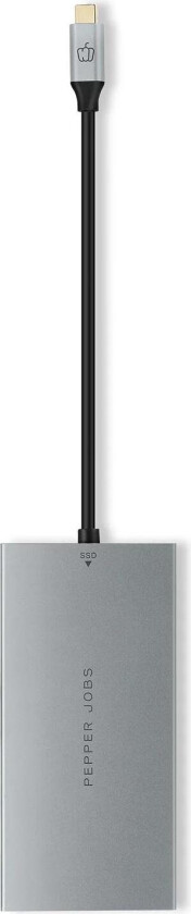 Bilde av kombinert USB-C-adapter, SSD-kabinett, SD-kortleser