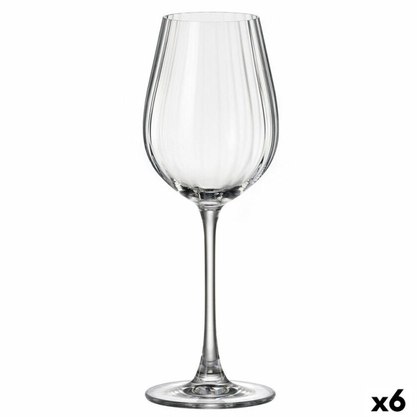 Vinglass Bohemia Crystal Optic Transparent 400 ml 6 kvantitet