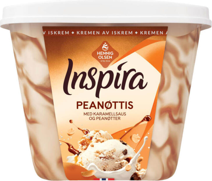 Inspira Iskrem Peanøtt 0,9l Hennig Olsen