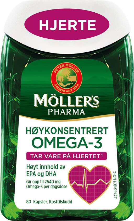 Omega-3 Hjerte, 80 kapsler