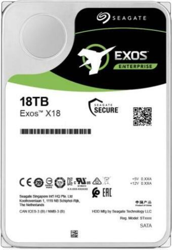 Exos X18 ST18000NM004J - harddisk - 18 TB - SAS 12Gb/s