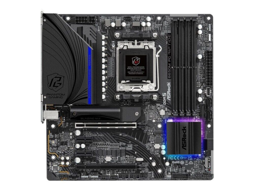 B650M PG Riptide Hovedkort - AMD B650 - AMD AM5 socket - DDR5 RAM - Micro-ATX