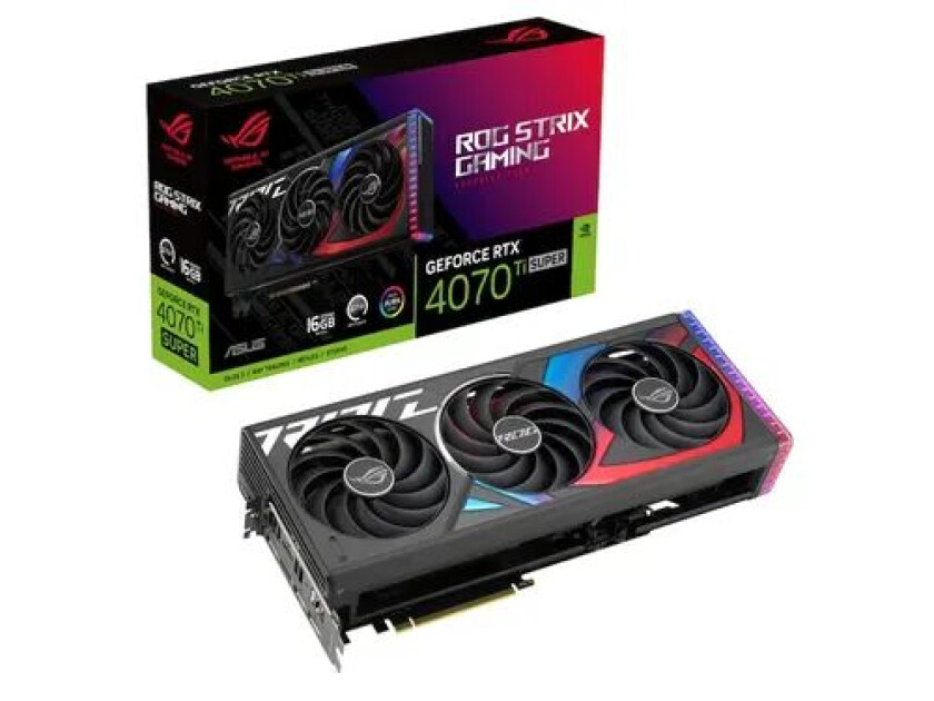 GeForce RTX 4070 Ti SUPER ROG STRIX - 16GB GDDR6X RAM - Grafikkort