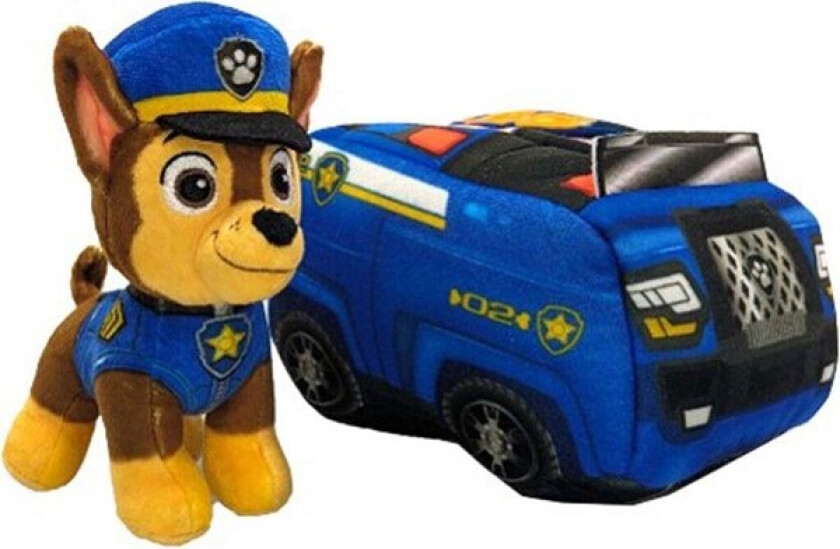 2-in-1 Vehicle Plush w/Chase 15 cm