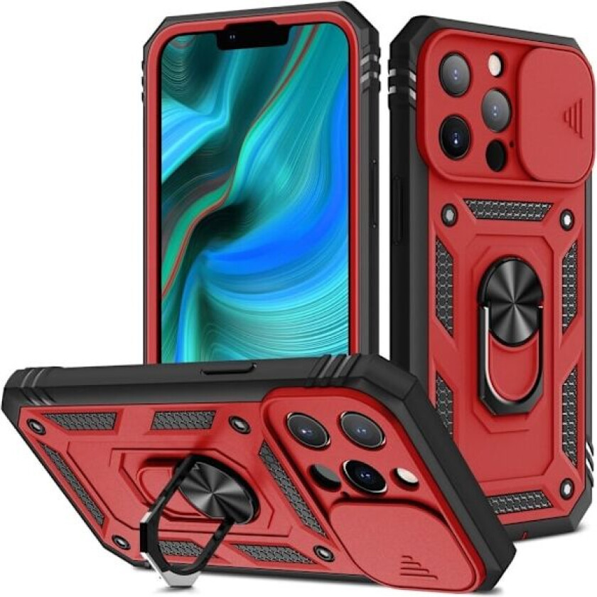 Bofink Combat iPhone 13 Pro deksel - Rød / Svart