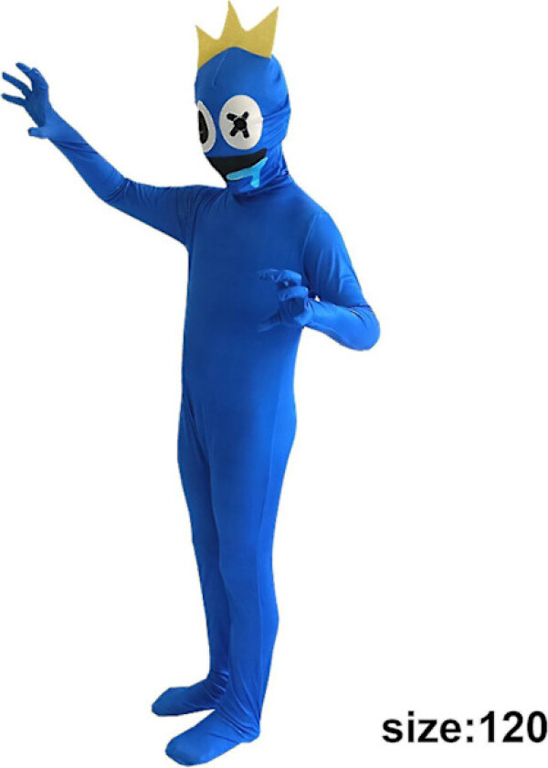 Rainbow Friends Roblox Antrekk for Barn - Festdrakt, Cosplay-Kostyme, Jumpsuit og Maske