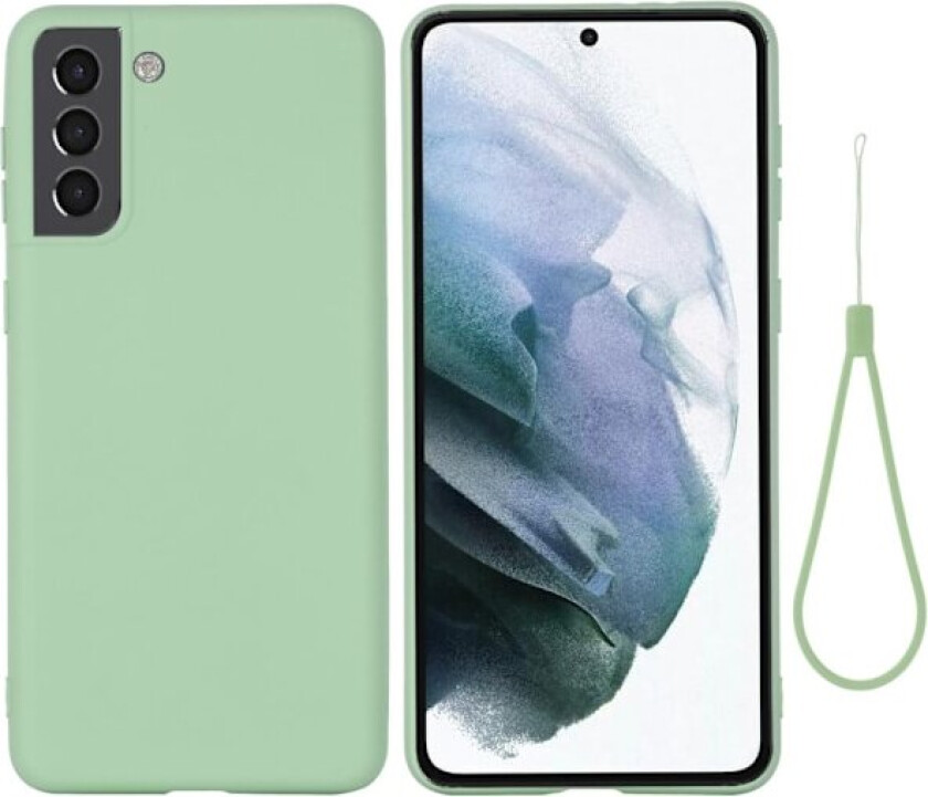 Matt flytende silikondeksel for Samsung Galaxy S22 - Grønn