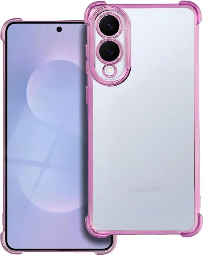 Antishock Electro Deksel for Samsung Galaxy S25 Edge - Rosa