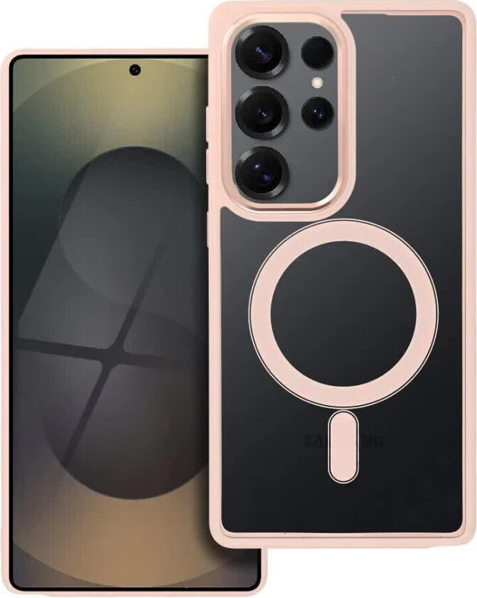 Color Edge MagSafe-deksel for Samsung Galaxy S25 Ultra - Rosa