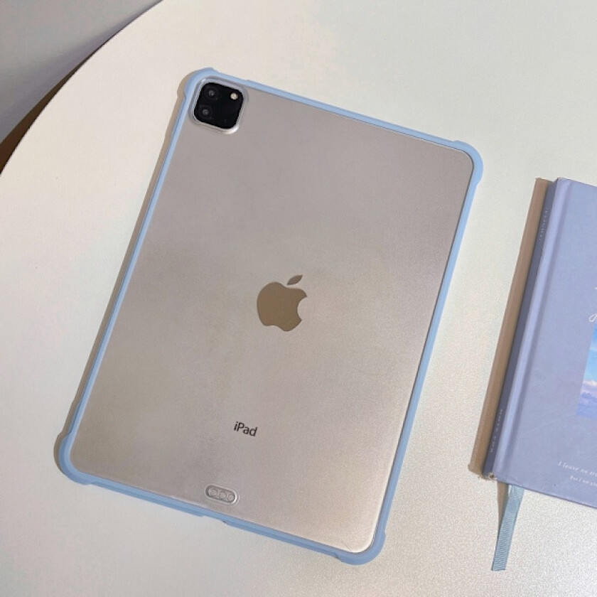 Stilig deksel for iPad 2018/17 9.7\"/Air/Air2 Hvit Isblå Transparent