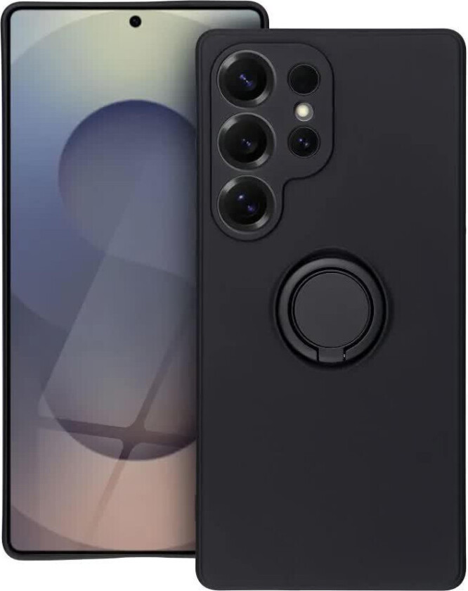 Deksel med silikonring for Samsung Galaxy S25 Ultra - Svart