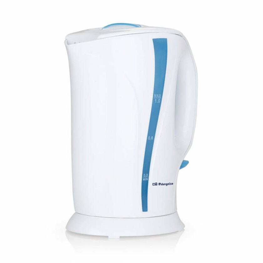 Vannkoker Orbegozo KT-5002 Hvit Svart Plast 1 L