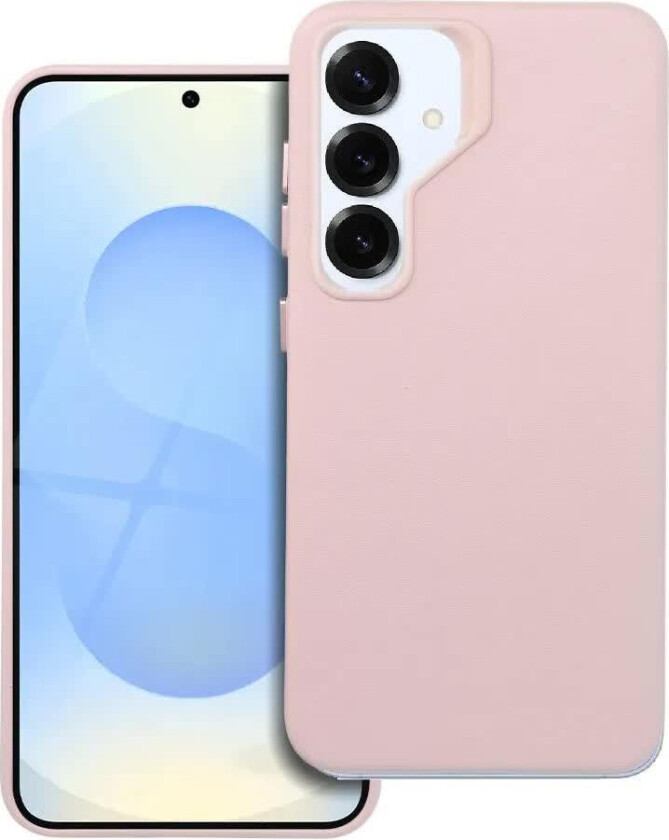 Lommebokdeksel i skinn til Samsung Galaxy S25 - Sandrosa