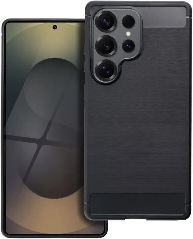 Karbondeksel for Samsung Galaxy S25 Ultra - Svart