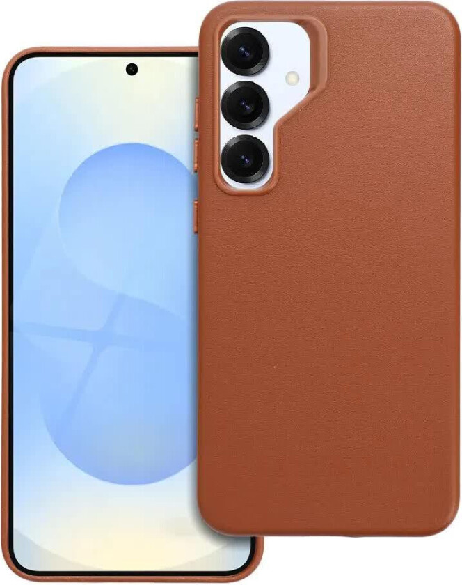 Lommebokdeksel i skinn til Samsung Galaxy S25 Plus - Brun