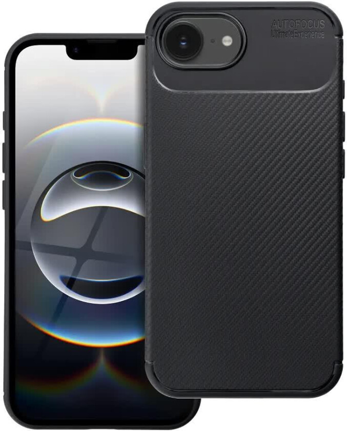 Carbon Premium Deksel for iPhone 16e - Svart