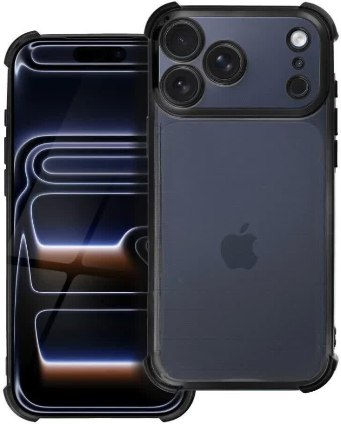 Antishock Electro Deksel for iPhone 17 Pro Max - Svart