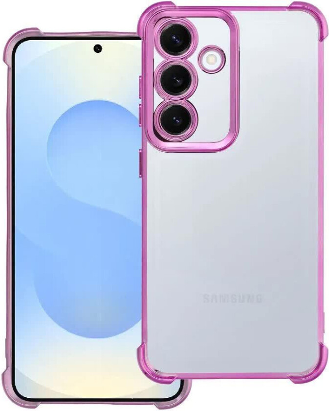 Antishock Electro-deksel for Samsung Galaxy S25 - Rosa