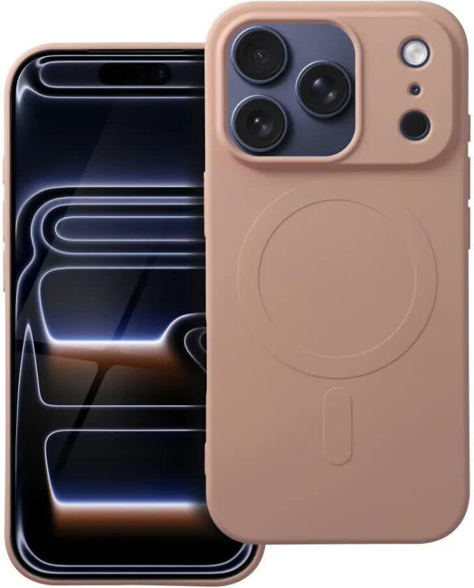 Silikon MagSafe-deksel med stort kamerahull til iPhone 17 Pro - Rosa