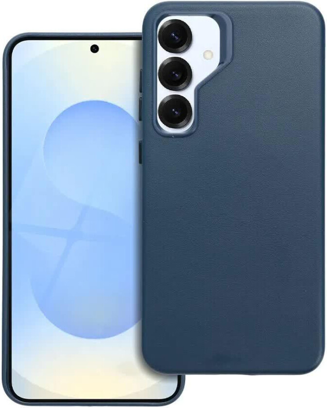 Lommebokdeksel i skinn til Samsung Galaxy S25 Plus - Indigo Bl??