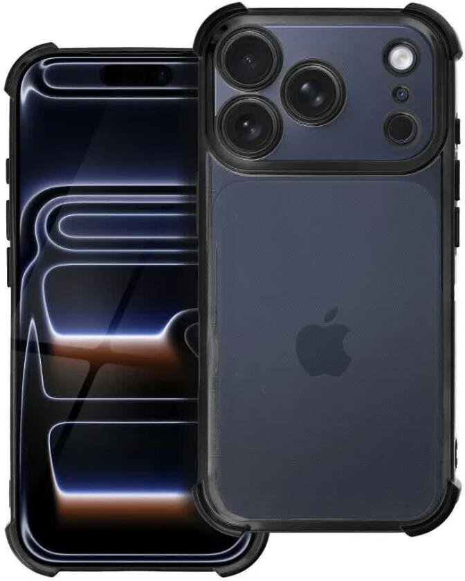 Antishock Electro Deksel for iPhone 17 Pro - Svart