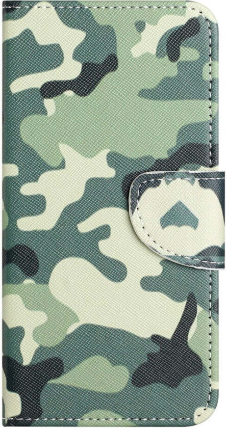 Samsung Galaxy S26 EIDERWOOD Kunstskinn Flip Deksel m. Mønster - Camouflage