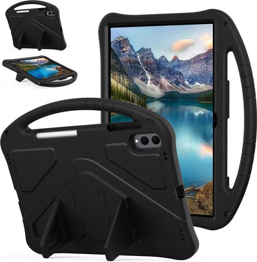 Samsung Galaxy Tab S11 Ultra EIDERWOOD Barnedeksel med Stativfunksjon – Svart