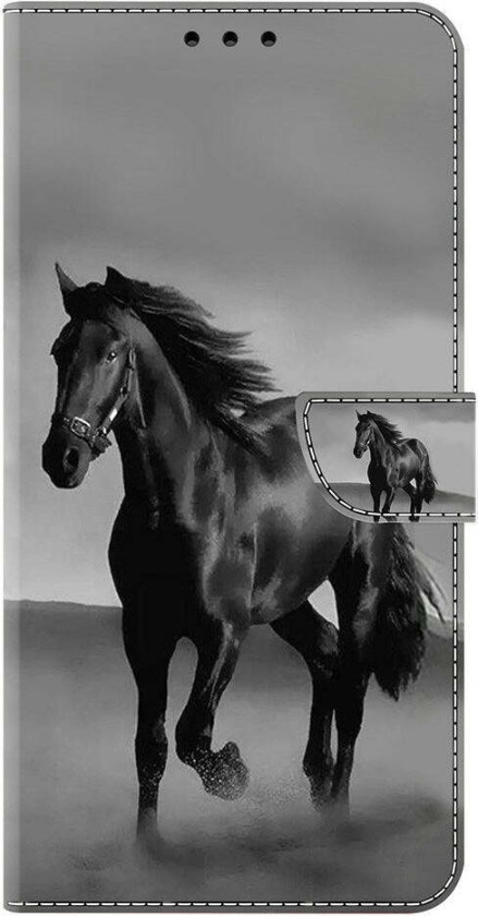 Samsung Galaxy A57 EIDERWOOD Flip Deksel med Kortholder & Stativfunksjon - Hest